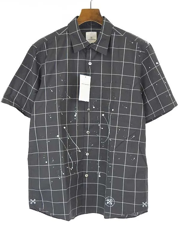 UNIFORM EXPERIMENT ユニフォームエクスペリメント 20SS S/S DRIPPING REGULAR COLLAR SHIRT 半袖シャツ
