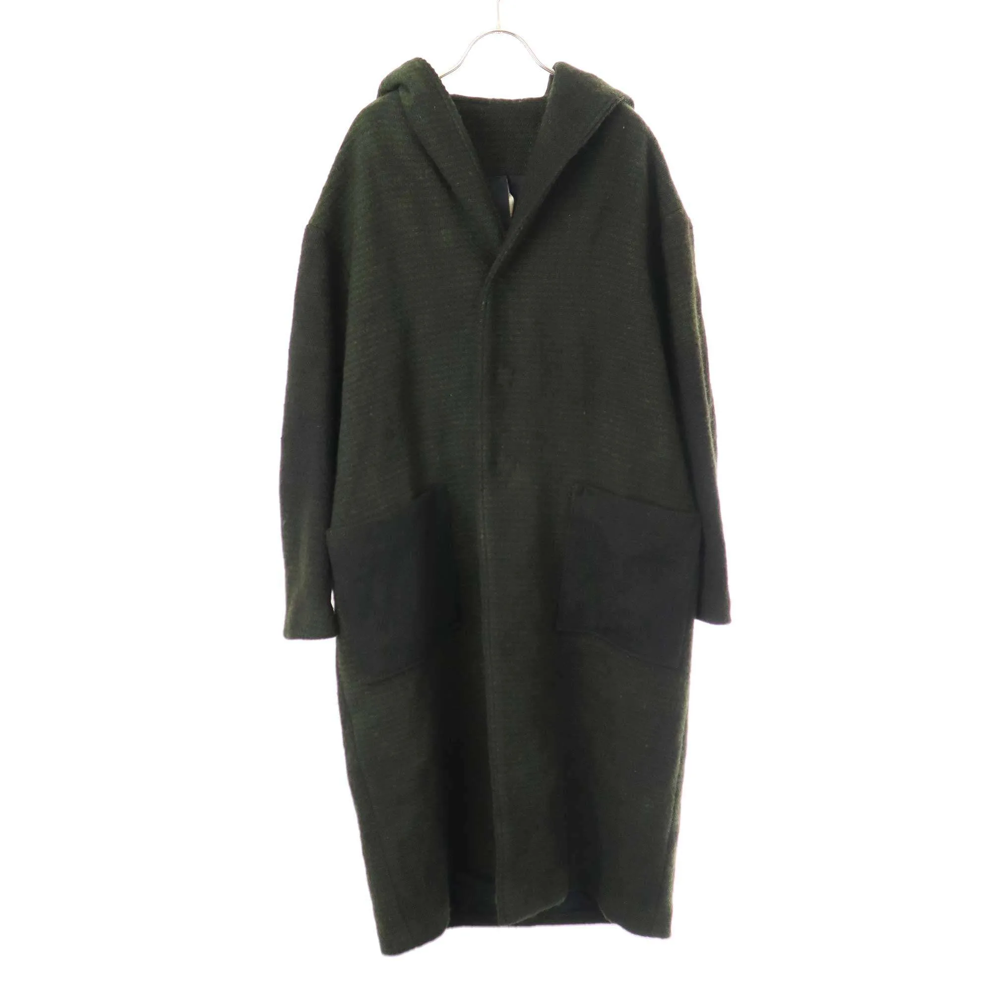 BIEK VERSTAPPEN ビークファースタッペン 18AW donegal wool tweed coat ツイードウールフーデッドコート