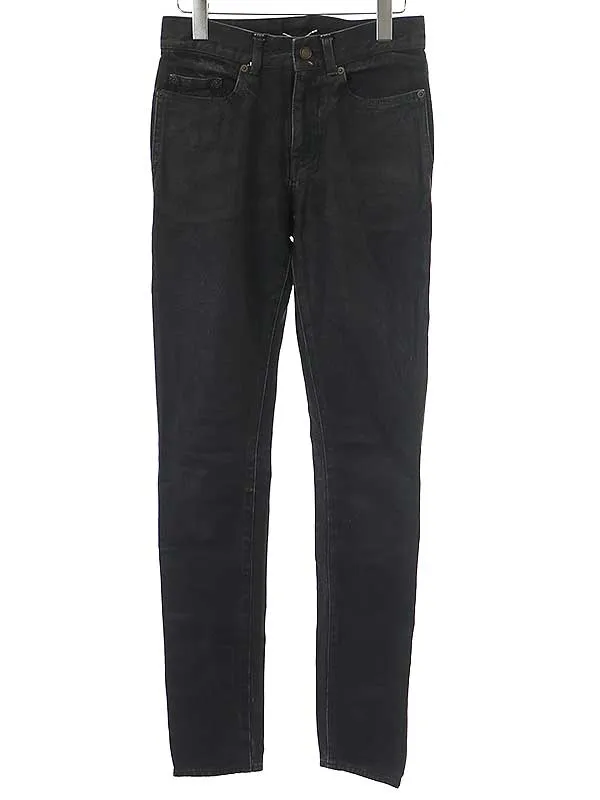 SAINT LAURENT サンローラン パリ D02 M/SK-LW コーティングスキニーデニムパンツ