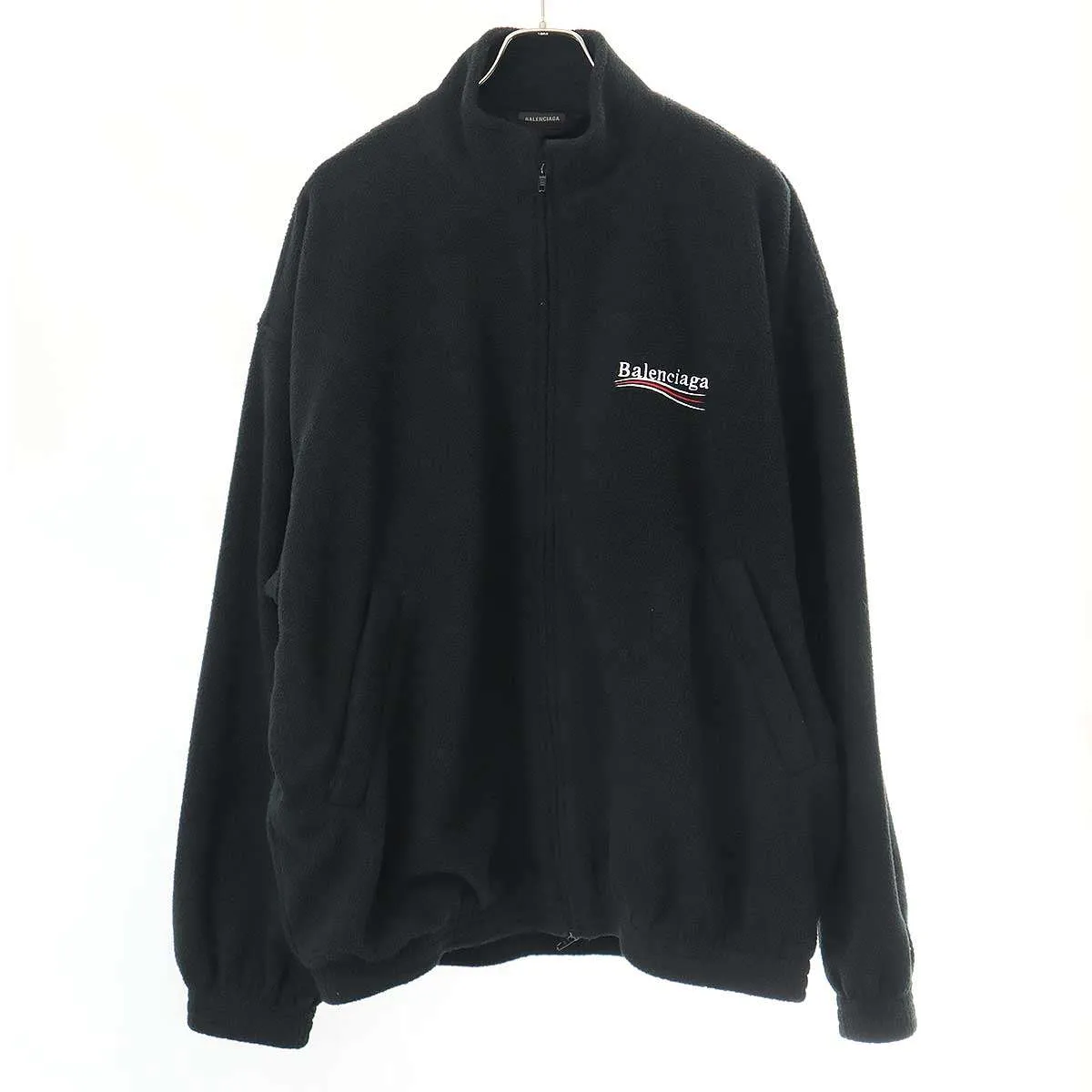 BALENCIAGA バレンシアガ 23AW Oversized Logo Embroidered Fleece Jacket キャンペーンロゴ フリースジャケット 768398 TOVV1