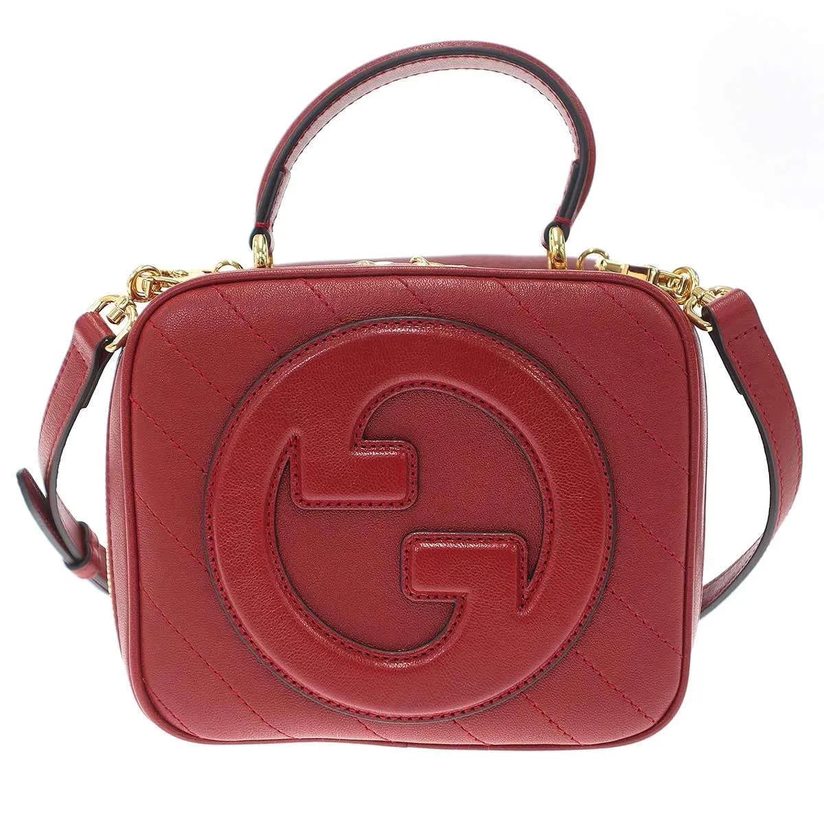 GUCCI グッチ Blondie Top Handle Bag ブロンディ ショルダーバッグ 744434 レッド