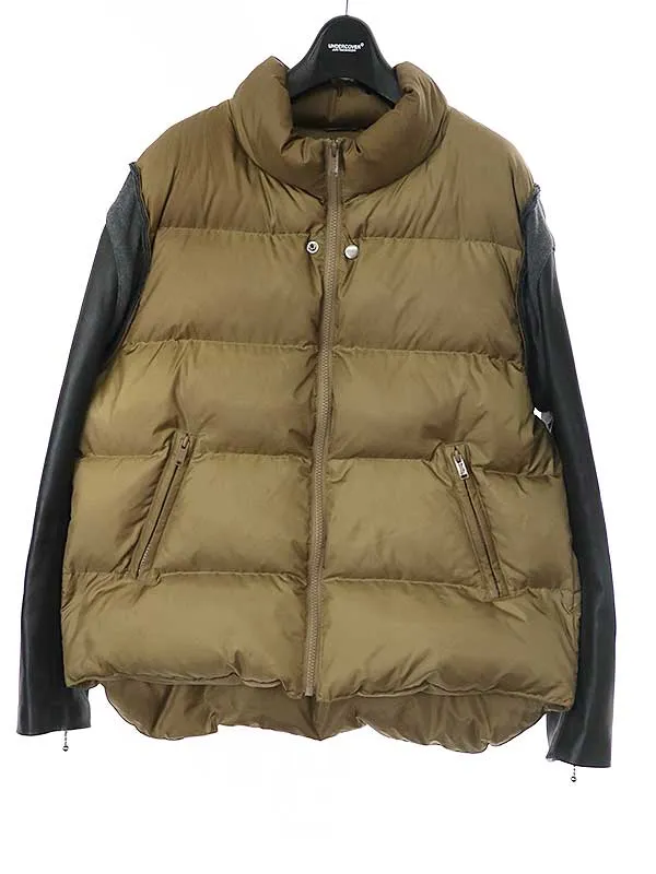 UNDERCOVER アンダーカバー 22AW レザースリーブダウンジャケット