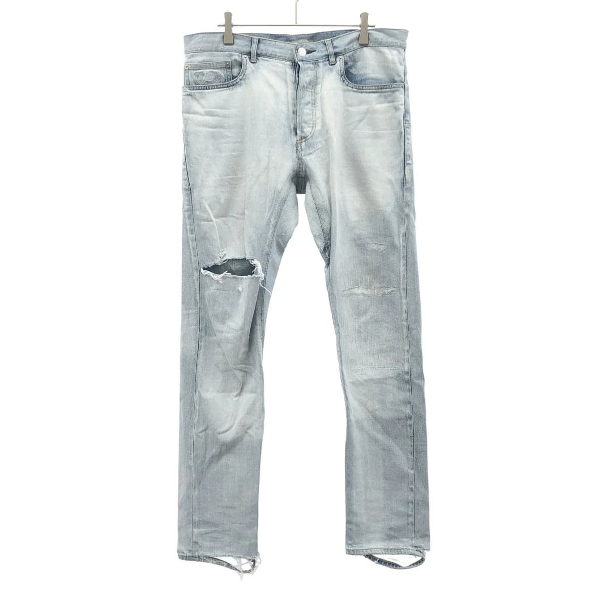 Dior HOMME ディオール×ケニーシャーフ 21AW ダメージリペア加工デニムパンツ 193DS11CY999