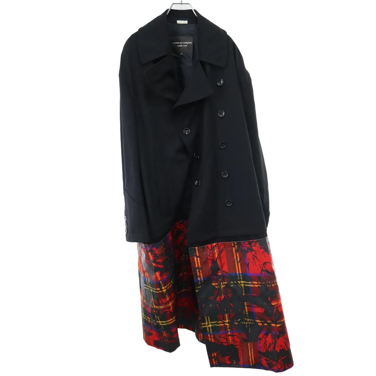 COMME des GARCONS コム デギャルソンオムプリュス 22SS The Existence of Flowers ドッキングデザイン ロングコート PI-C005