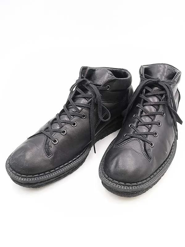 Yohji Yamamoto ヨウジヤマモトプールオム 19AW レースアップレザーモンキーブーツ