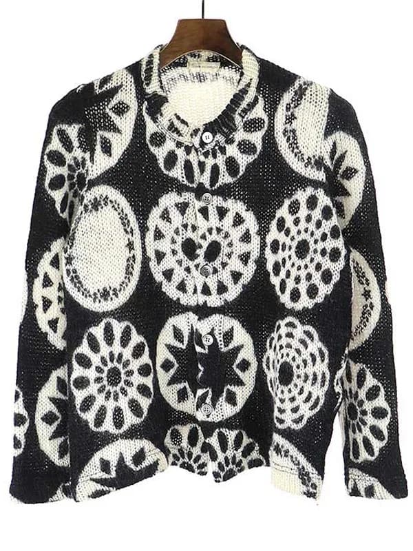 COMME des GARCONS コムデギャルソ 01AW 総柄デザインモヘアジャケット