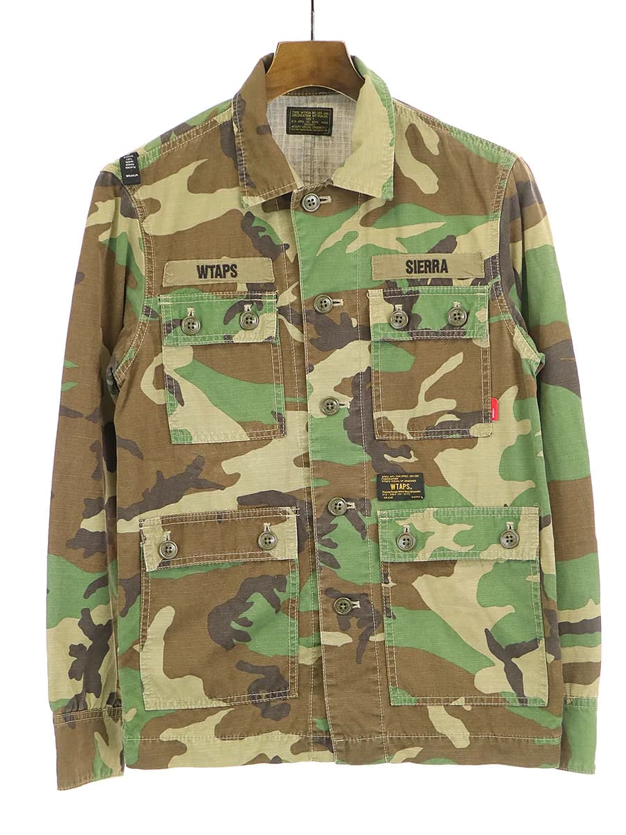 WTAPS ダブルタップス 13AW JUNGLE LS sneak カモフラ柄ミリタリー長袖シャツ