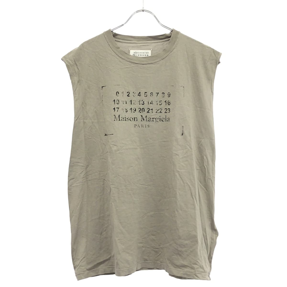 Maison Margiela メゾン マルジェラ 25AW カレンダーロゴサイドスリットノースリーブトップス S51NL0053