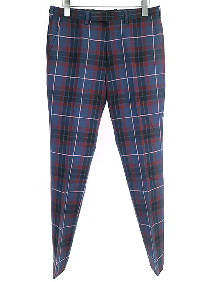 LAD MUSICIAN ラッドミュージシャン 16AW チェック柄スリムスラックスパンツ