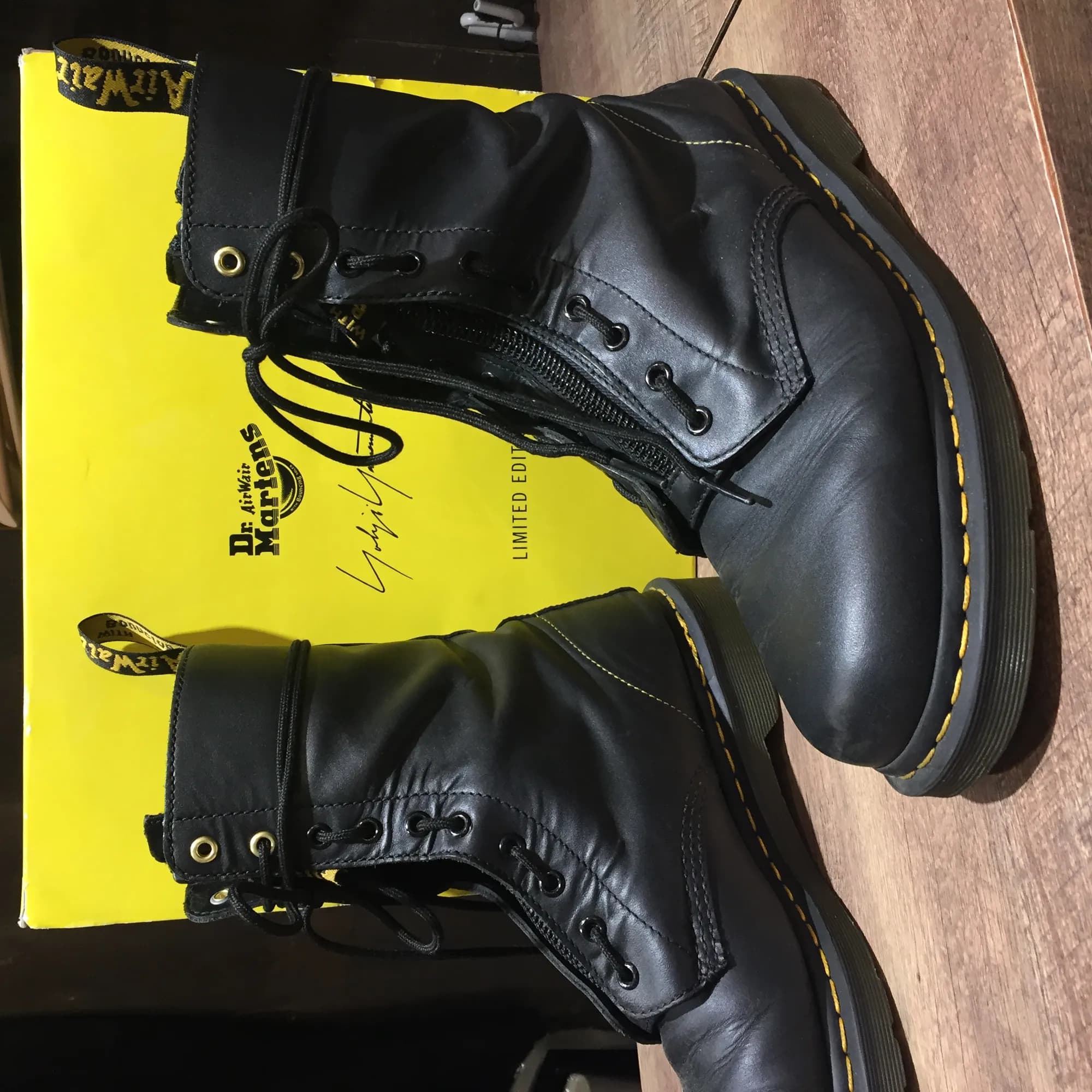 Yohji Yamamoto Yohji Yamamoto×Dr.Martens 17SS 10ホールセンタージップブーツ