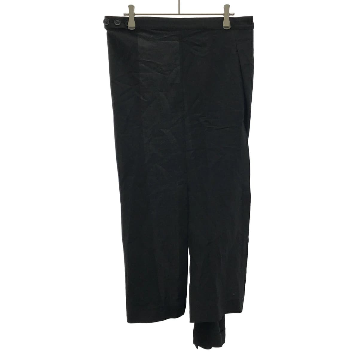 Yohji Yamamoto ヨウジヤマモト プールオム 24SS W/RY HARD TWISTED GABARDINE U-TIED HEM WRAP SKIRT ツイステッドギャバジンラップスカート
