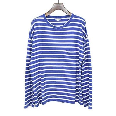UNUSED UNUSED 17SS Long-Sleeve Border Pocket T-shirt