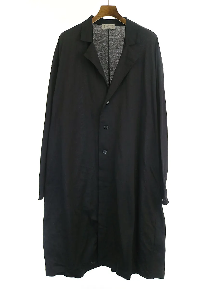 Yohji Yamamoto ヨウジヤマモト プール オム 20SS 空紡天竺ハリ感コットンロングジャケット