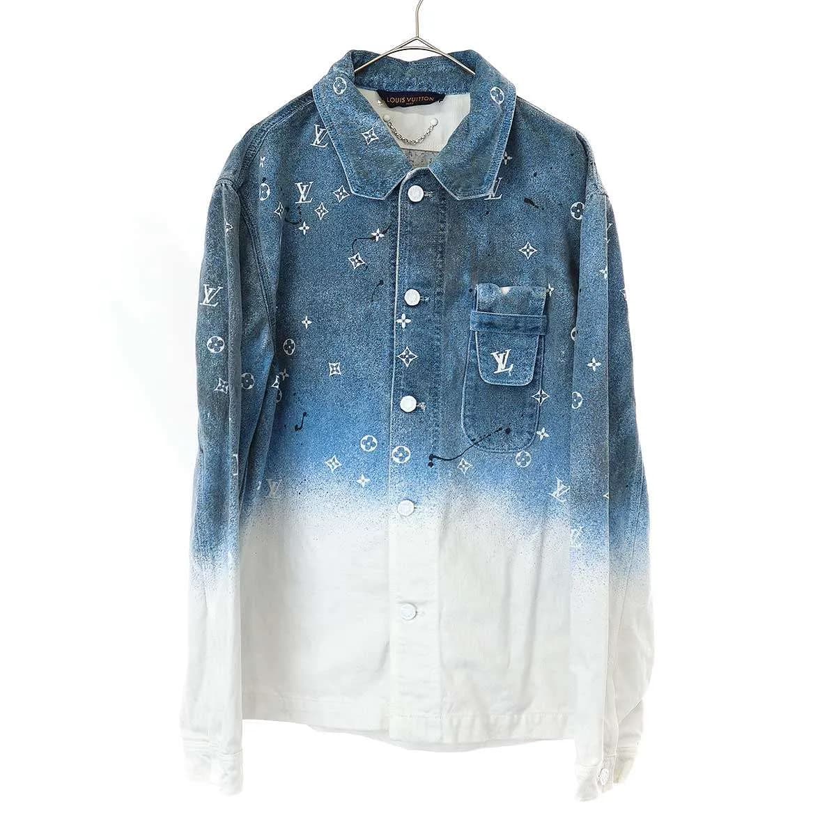 LOUIS VUITTON ルイヴィトン 20SS モノグラムブルーグラデーションワークウェア デニムシャツ