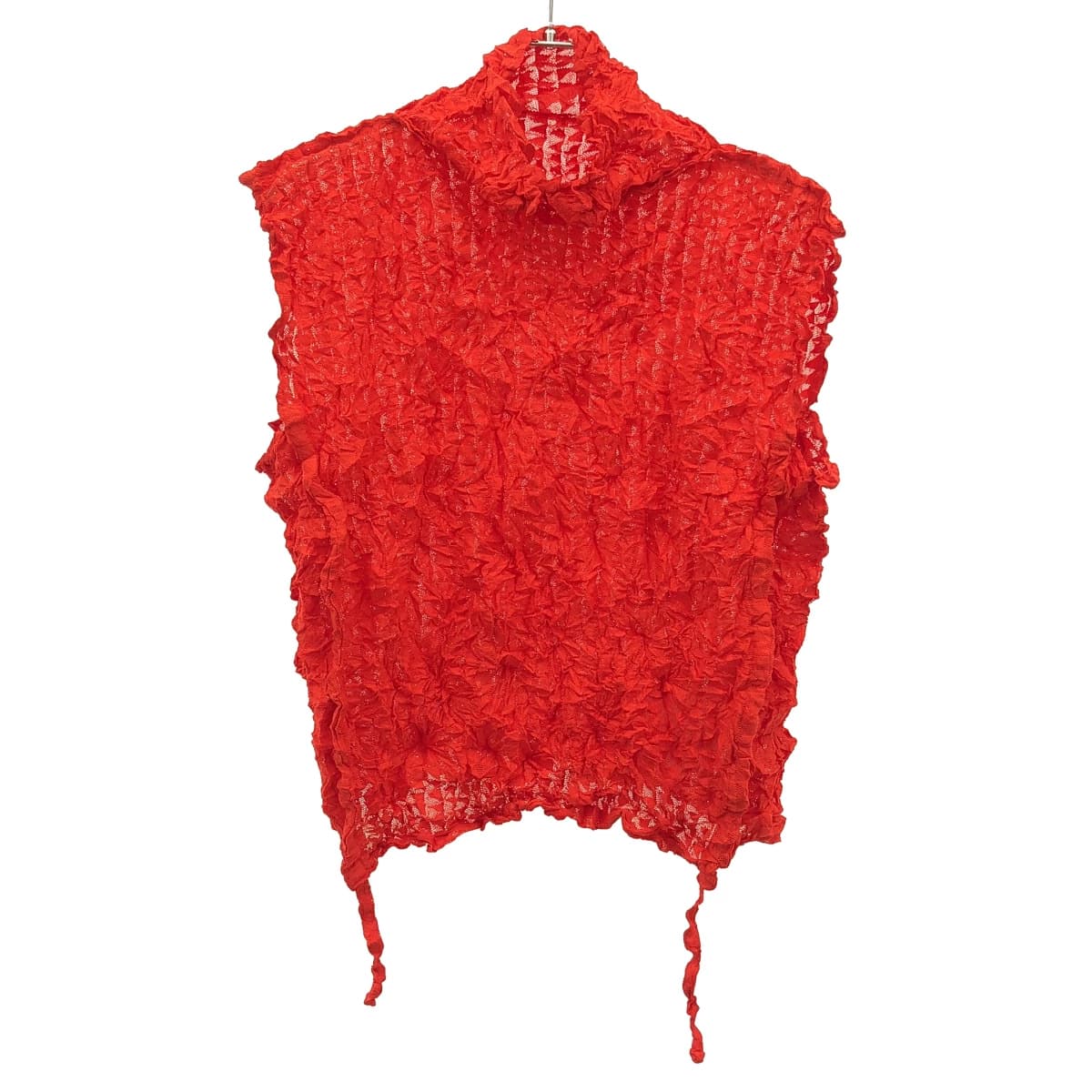 ISSEY MIYAKE ミーイッセイ ミヤケ 26SS KALEIDOSCOPE LACE MERINGUE クラッシュプリーツ ノースリーブトップス MI62JR951