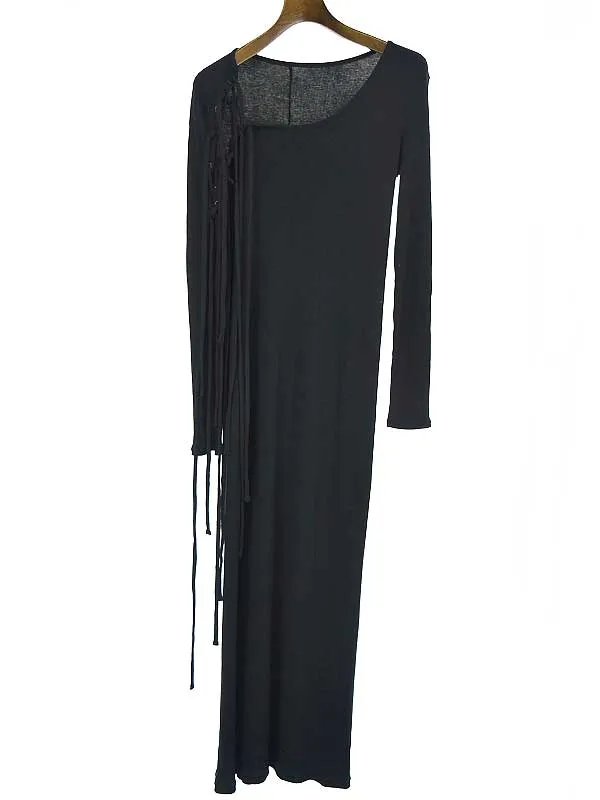 Yohji Yamamoto ヨウジヤマモト プリュスノアール SAMPLE 21SS COTTON MO30 TELECO SLEEVE CORD OP ワンピース
