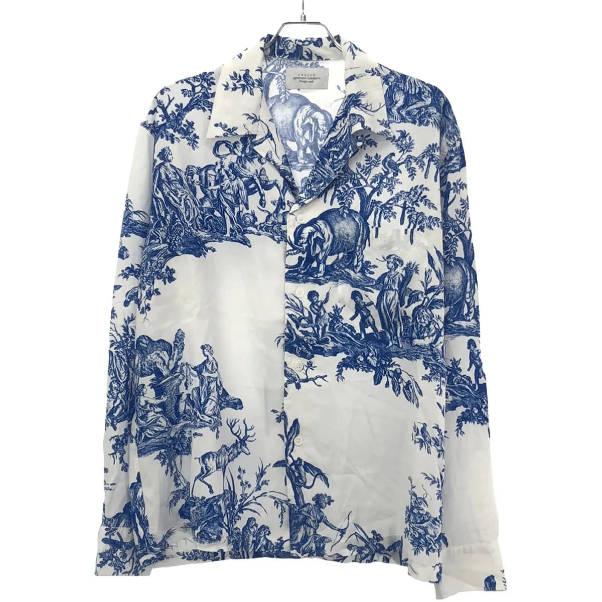 UNUSED アンユーズド 24SS ontinents print long sleeve shirt オープンカラーシャツ US2417