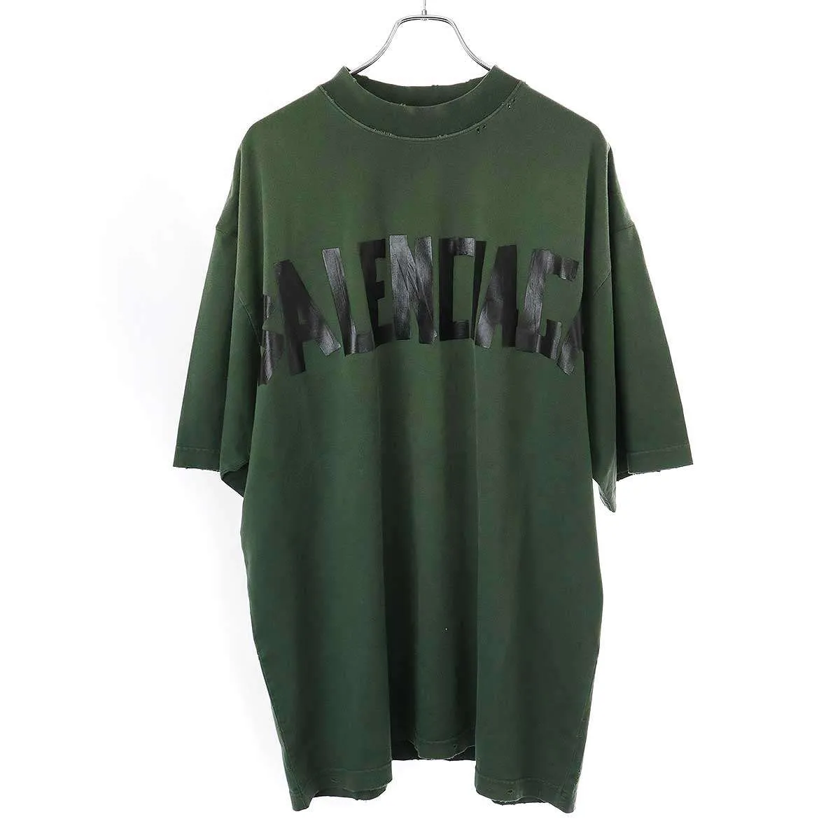 BALENCIAGA バレンシアガ Tape Medium Fit T-Shirt テープロゴTシャツ 739784 TQVQ8