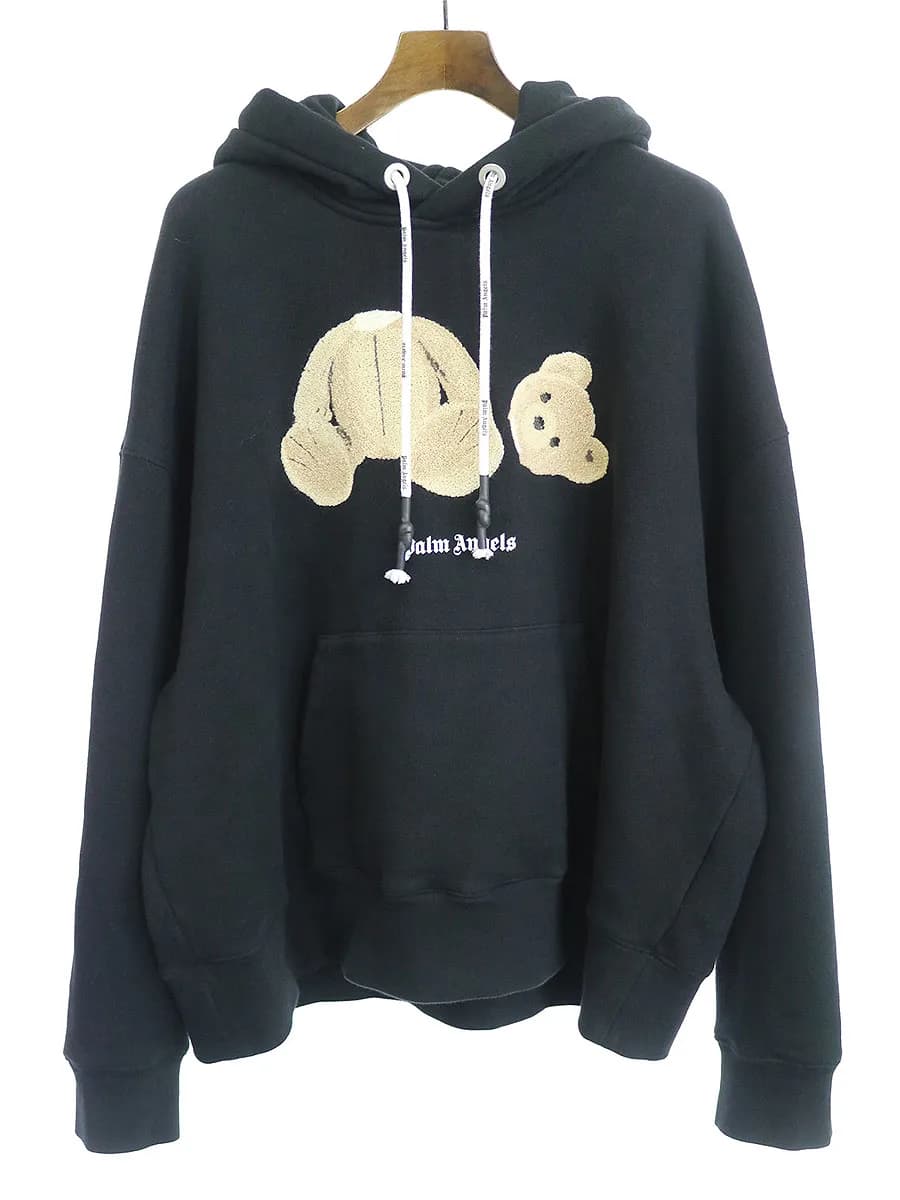 Palm Angels パームエンジェルス 21SS ベアボアワッペンプルオーバースウェットパーカー