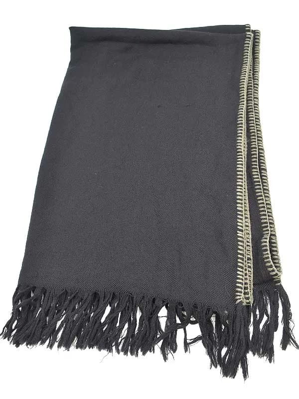 Yohji Yamamoto ヨウジヤマモト プールオム 14AW ステッチデザイン大判ストール