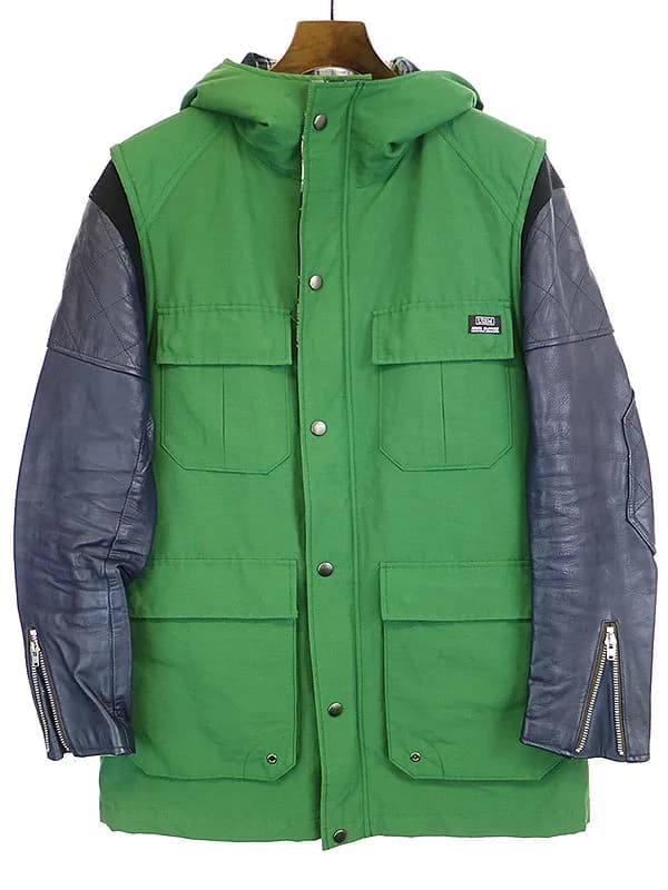 UNDERCOVER アンダーカバーイズム 08AW レザースリーブマウンテンパーカー