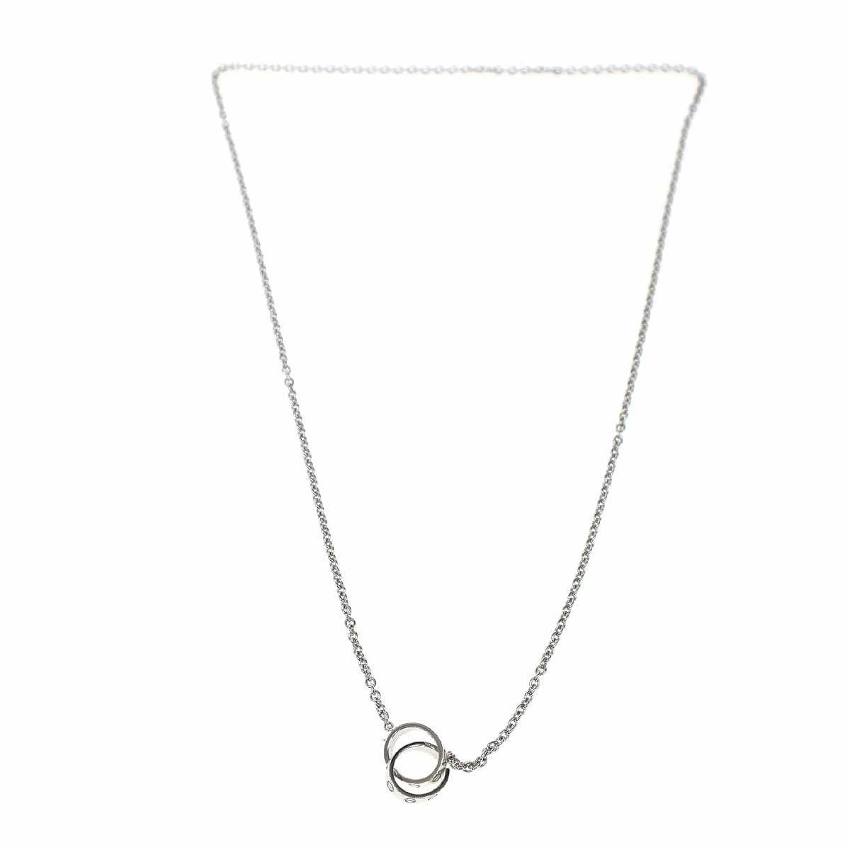 Cartier カルティエ K18WG Baby Love Necklace ベビーラブ ホワイトゴールドネックレス シルバー 【中古】 ITID9J5WUIMK