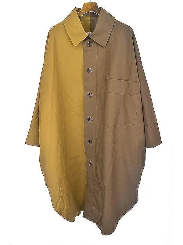 Edwina Horl エドウィナホール 20AW HBB BASTARD COAT オーバーサイズバイカラーコート