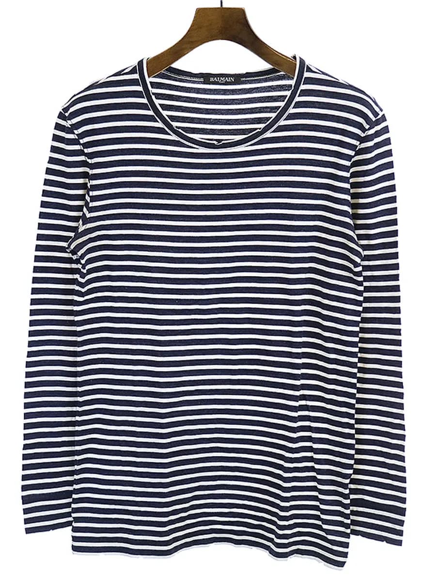 BALMAIN HOMME バルマン オム 14SS ヴィンテージボーダーカットソー