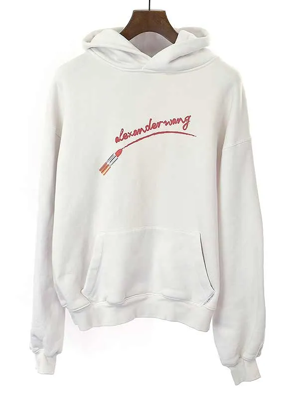 ALEXANDER WANG アレキサンダーワン 21AW LIPSTICK GRAPHIC HOODIE リップロゴスウェットパーカー