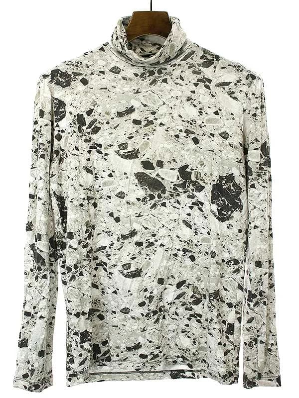 JIL SANDER ジルサンダー by RAF SIMONS 2008AW 大理石 マーブルタートルネックカットソー