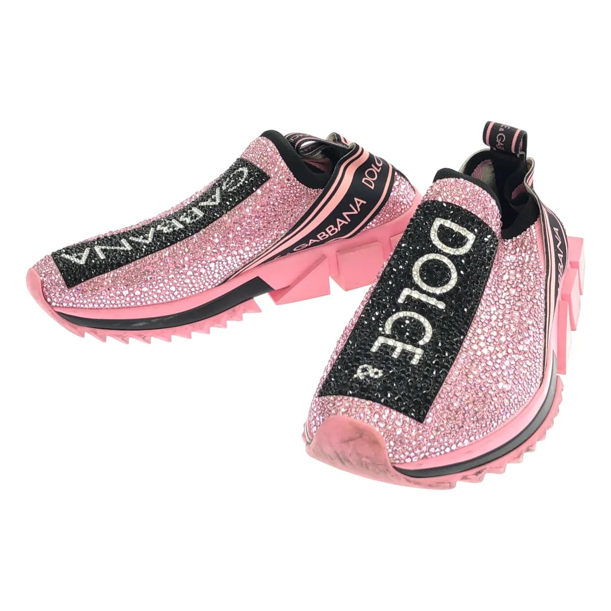 DOLCE&GABBANA ドルチェ&ガッバーナ ソレント ロゴスワロフスキースニーカー