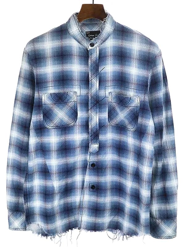 NUMBER NINE ナンバーナイン 08AW ポートランド期 カットオフチェックシャツ
