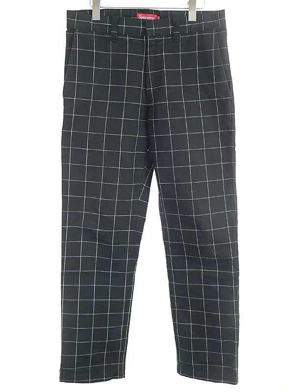 Supreme シュプリーム Windowpane Work Pants ウインドウペンチェックパンツ