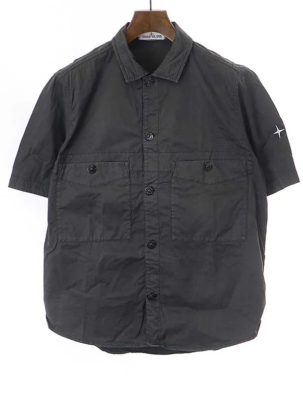 STONE ISLAND ストーンアイランド ガーメントダイストレッチコットンオーバーシャツ