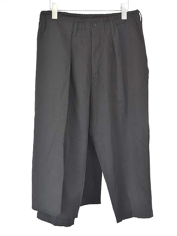 Yohji Yamamoto ヨウジヤマモト プールオム 14SS ウールギャバジンラップパンツ