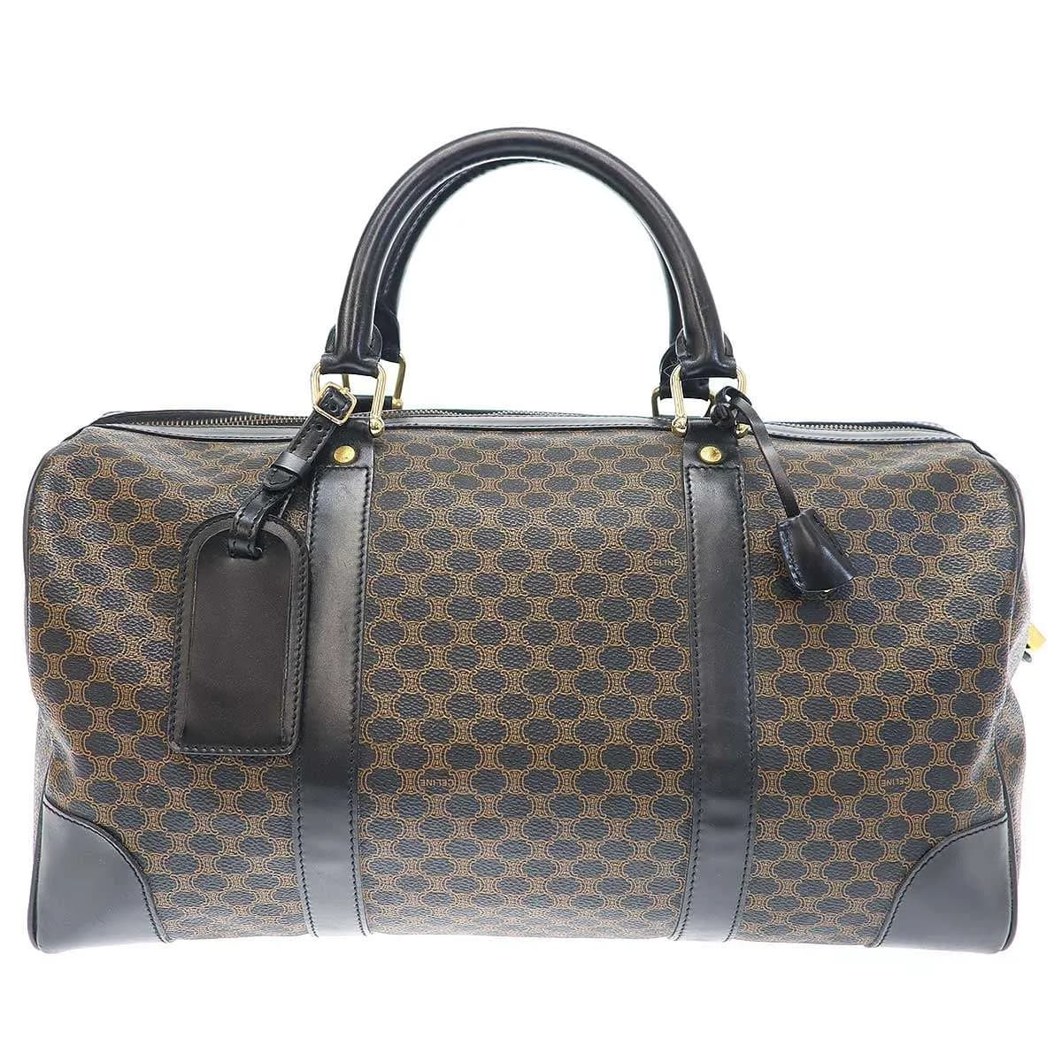 CELINE セリーヌ マカダム ミディアムショルダーボストンバッグ