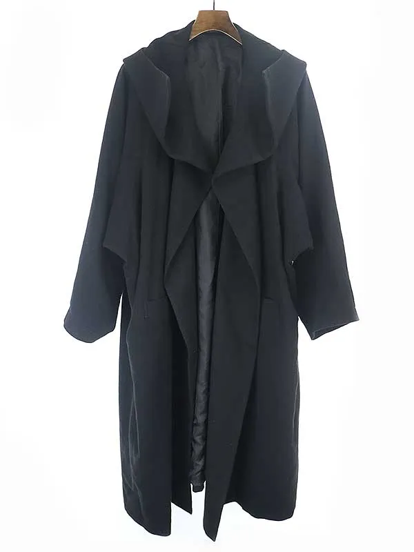 Yohji Yamamoto ヨウジヤマモト ファム 21AW フラノウールフードコート