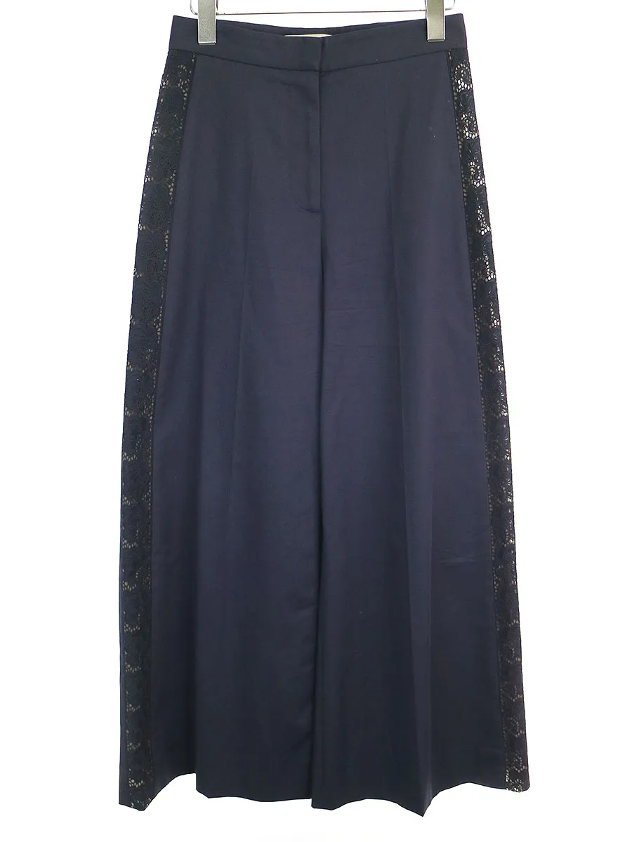 Stella McCartney ステラマッカートニー レースサイドラインワイドレッグパンツ