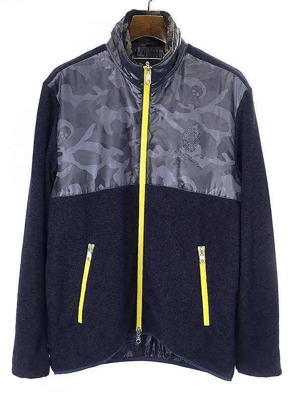 MARK&LONA マークアンドロナ 15AW カモフラスカルスワロジップアップフリースジャケット