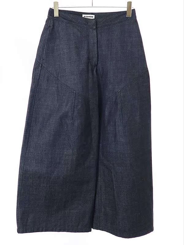 JIL SANDER ジルサンダー 23AW Diagonal Cotton Organic Denim Trouser ワイドデニムパンツ J03KA0205 J46463
