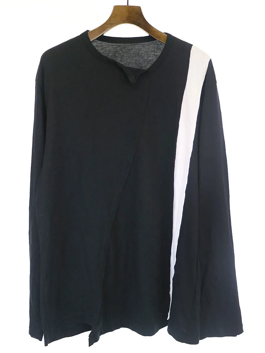 Yohji Yamamoto グラウンド ワイ 19SS モダール天竺 段違縦 ラインカットソー