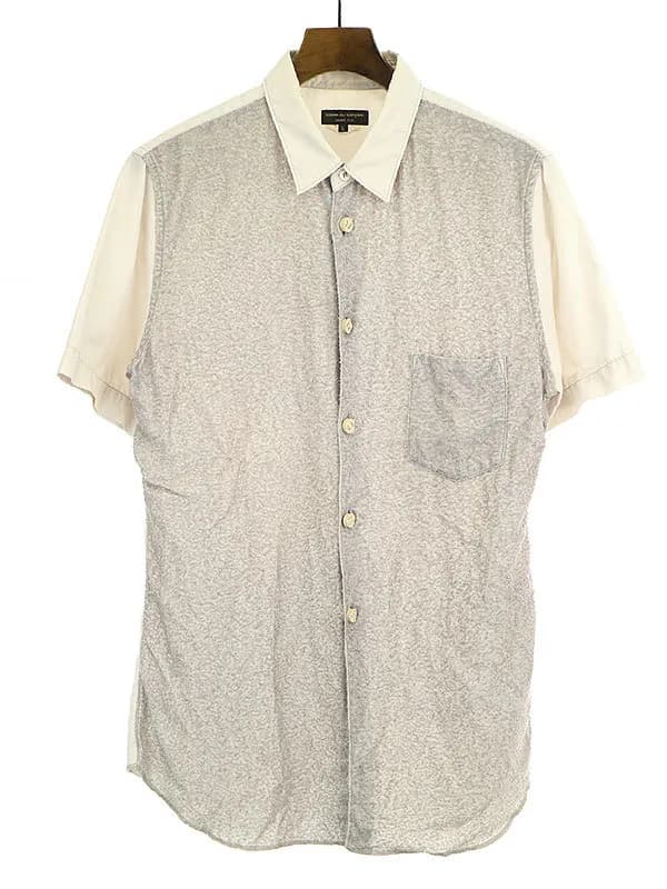 COMME des GARCONS コム デ ギャルソン オム プリュス 13SS 切替ショートスリーブシャツ