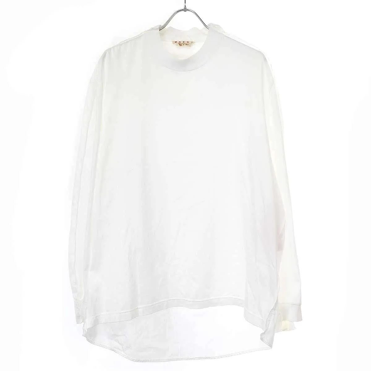 MARNI マルニ 23AW オーガニックコットンジャージモックネックコンビカットソー HUMU0278QX UTC017