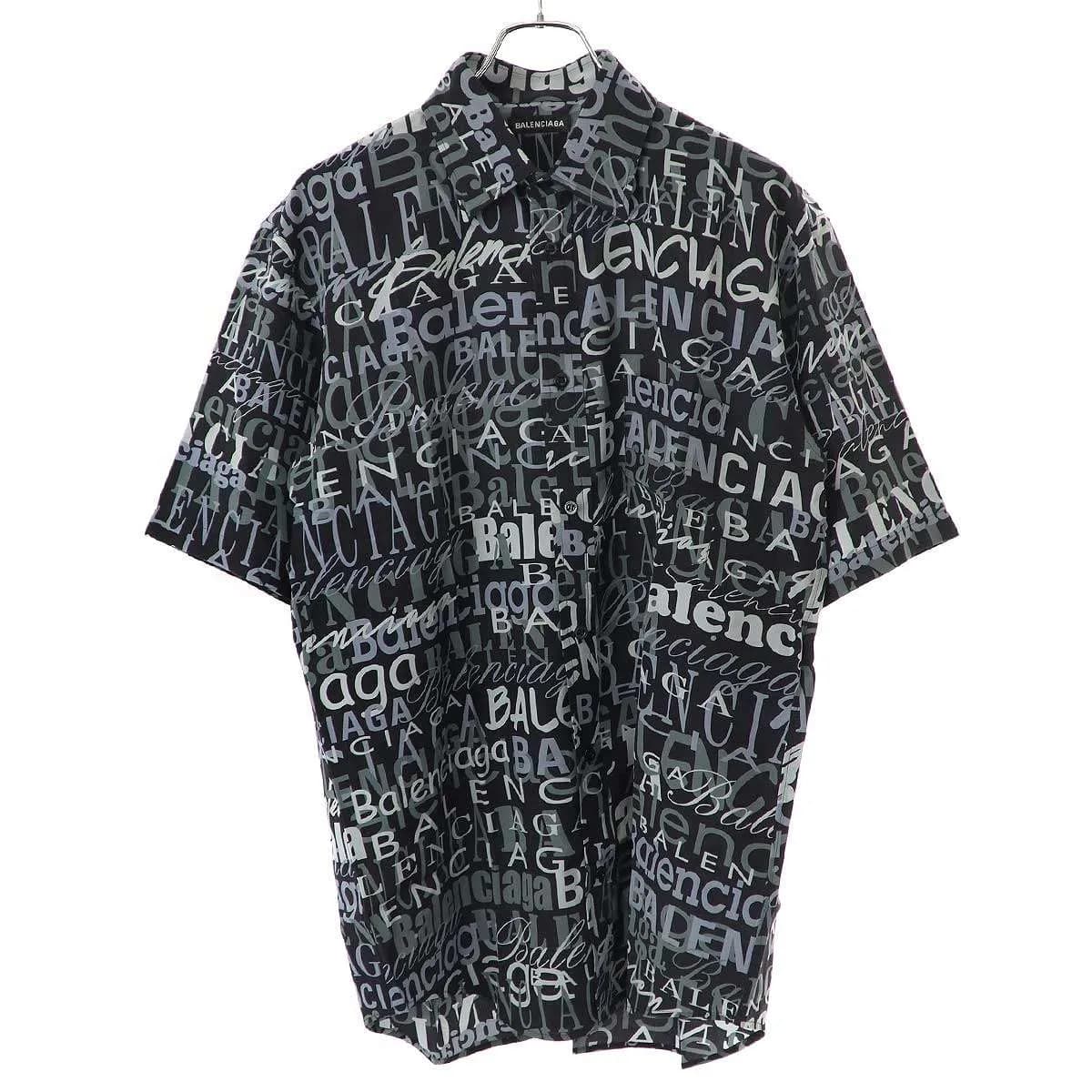 BALENCIAGA バレンシアガ 19SS ロゴシルクシャツ 556854