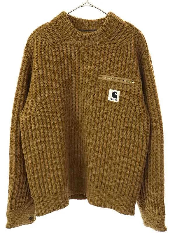 sacai サカイ × カーハート 23AW Knit Pullover Detroit デトロイトプルオーバーニットセーター