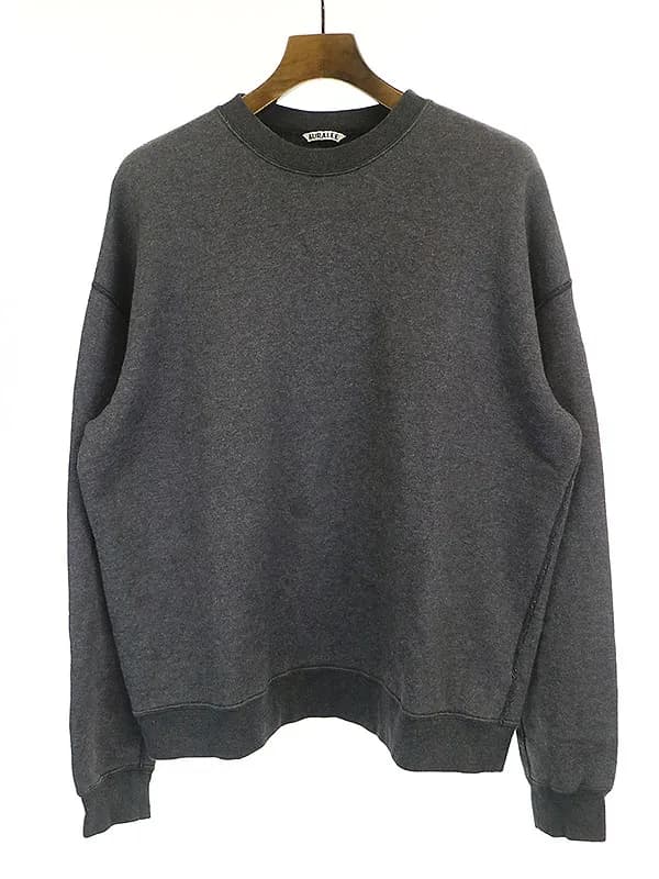 AURALEE オーラリー 15AW BACK WOOL SWEAT P/O バックウールプルオーバースウェットシャツ