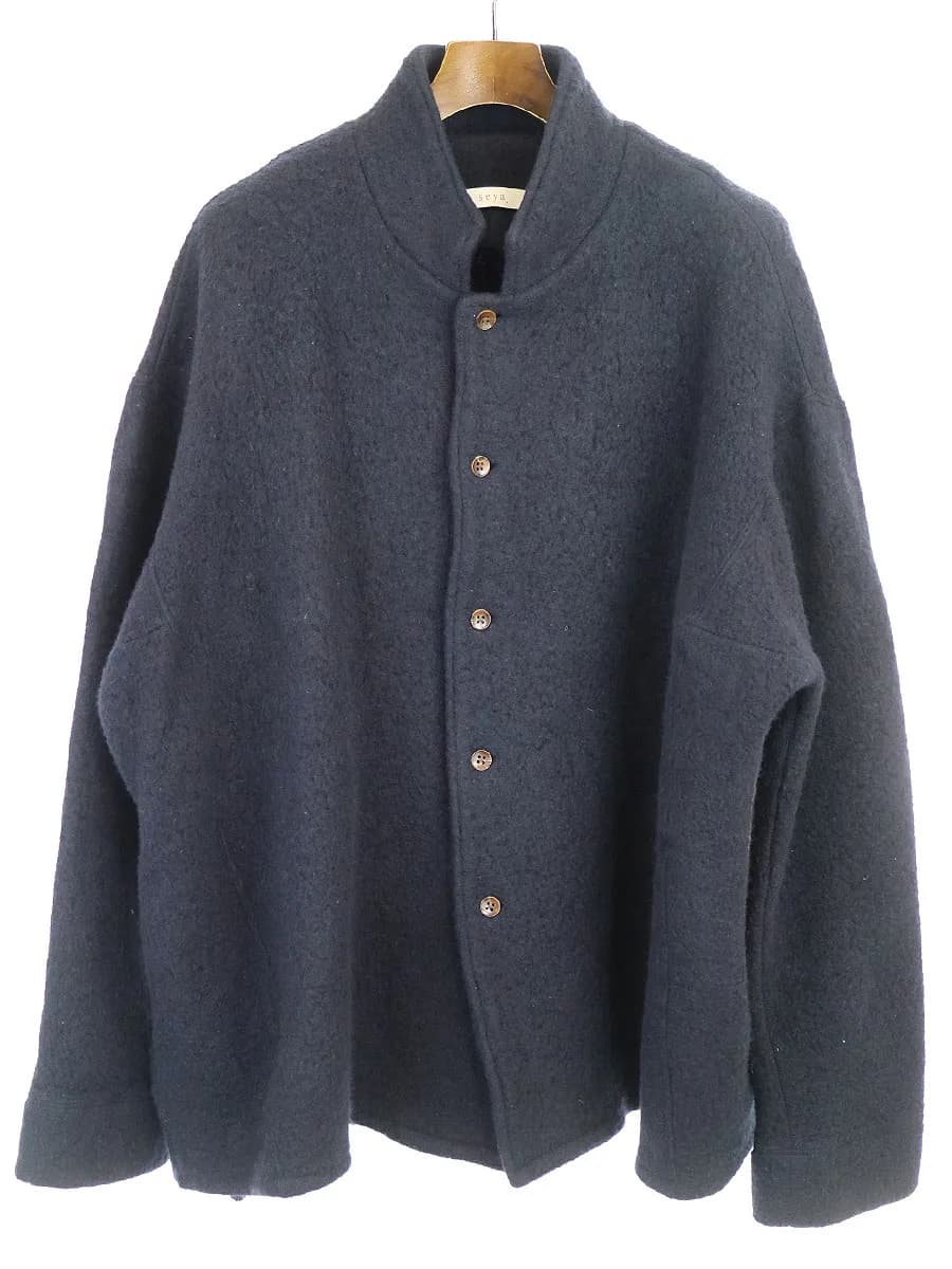 seya. セヤ 18AW ルーズフィットウールスタンドカラージャケット