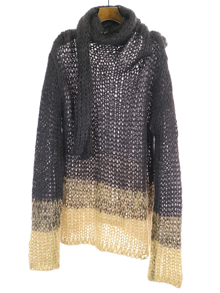 Vivienne Westwood ヴィヴィアンウエストウッド マン 19AW ストールデザイングラデーションモヘヤニットセーター