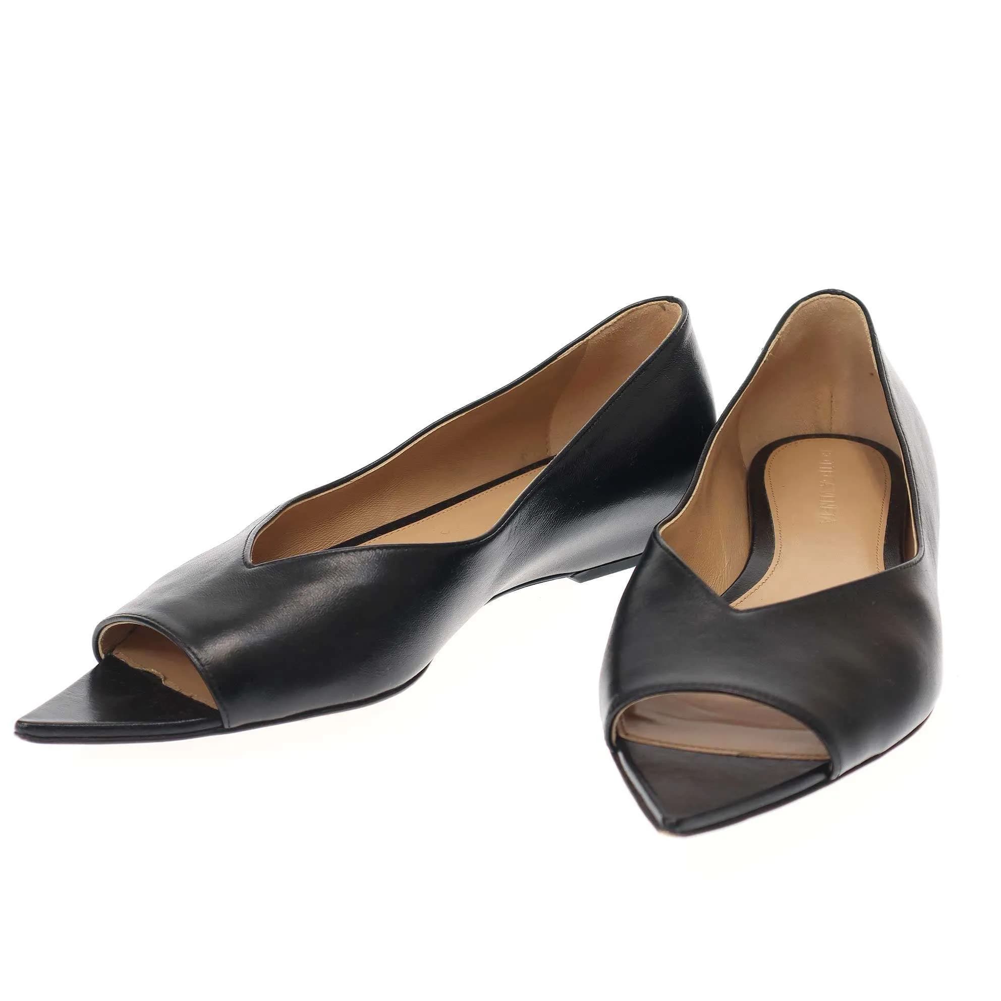 BOTTEGA VENETA ボッテガヴェネタ オープントゥ フラットパンプス