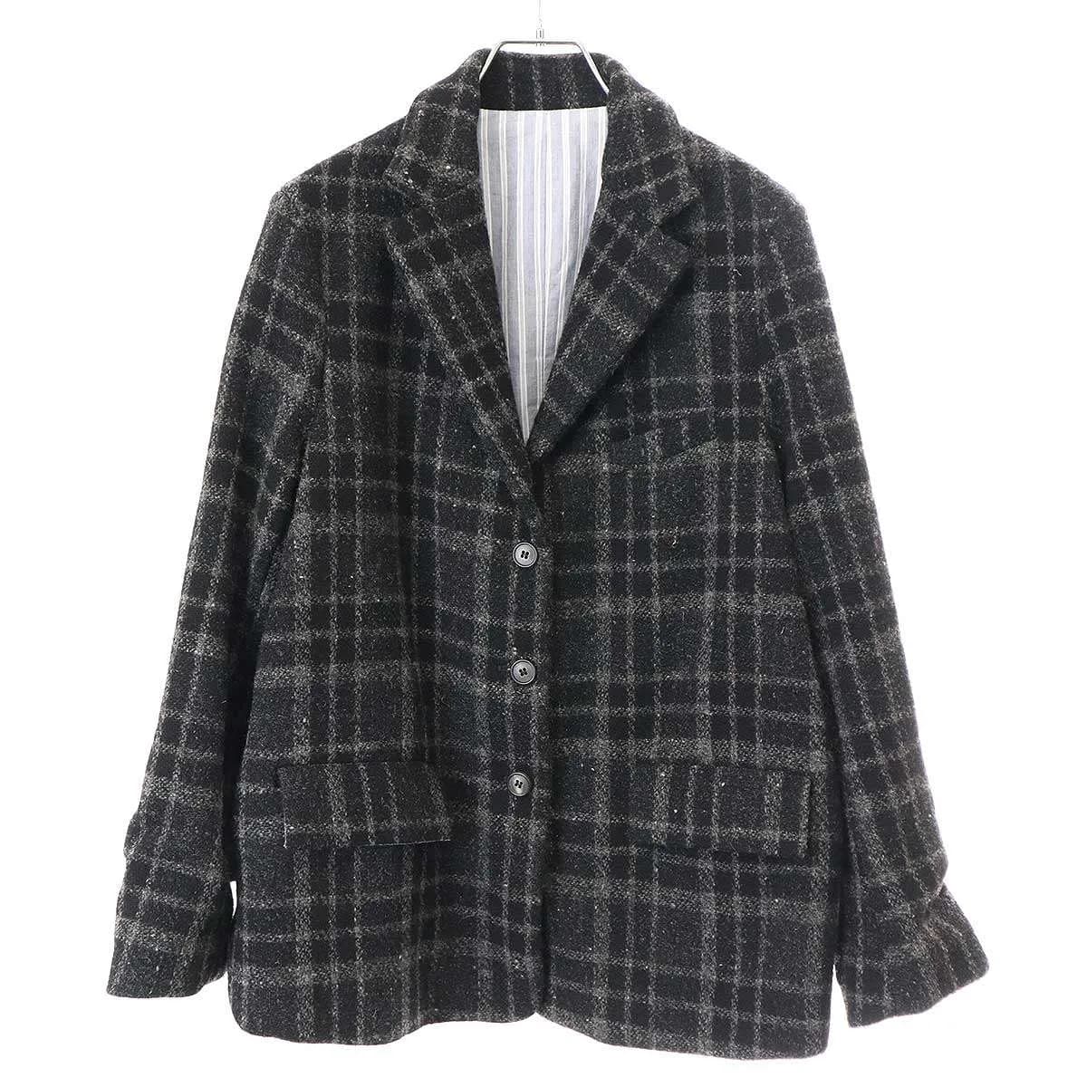 Bergfabel バーグファベル FARMER JACKET ツイードチェックテーラードジャケット